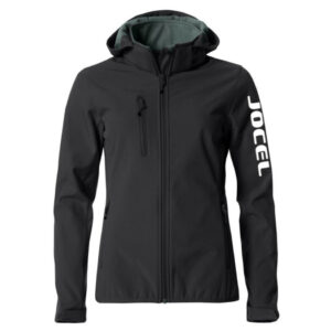 Jocel - Veste Softshell à capuche noir femme