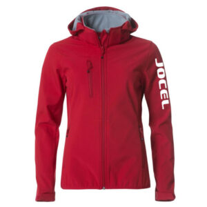 Jocel - Veste Softshell à capuche rouge femme