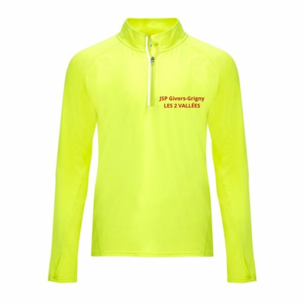 JSP Givors Grigny - Tee Shirt manches longues jaune fluo homme