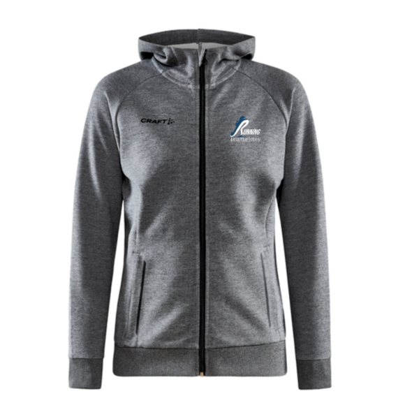 Sportswear- Veste ADV Zipée coton Femme à Capuche Gris Mélangé – Image 5