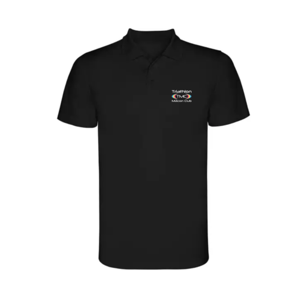 TMC - Polo Noir homme Brodé