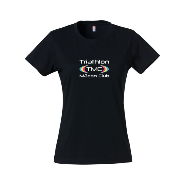 TMC - Tee-shirt Manche Courte Femme Noir Polyester