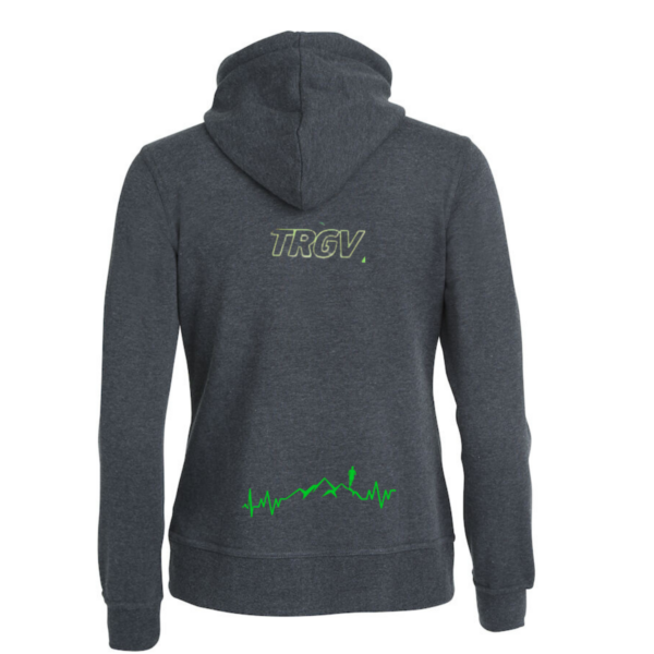 TRGV- Veste à capuche zippée femme Grise – Image 3