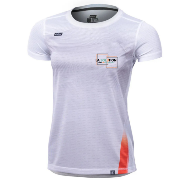Running- Tee-shirt Manche Courte Femme Blanc 2