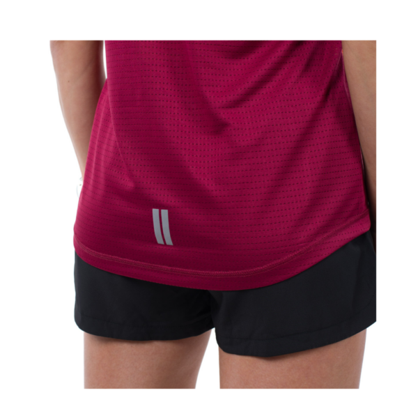 Running- Tee-shirt Manche Courte Femme bordeau 2 – Image 3