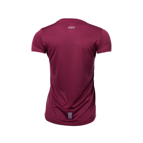Running- Tee-shirt Manche Courte Femme bordeau 2 – Image 4