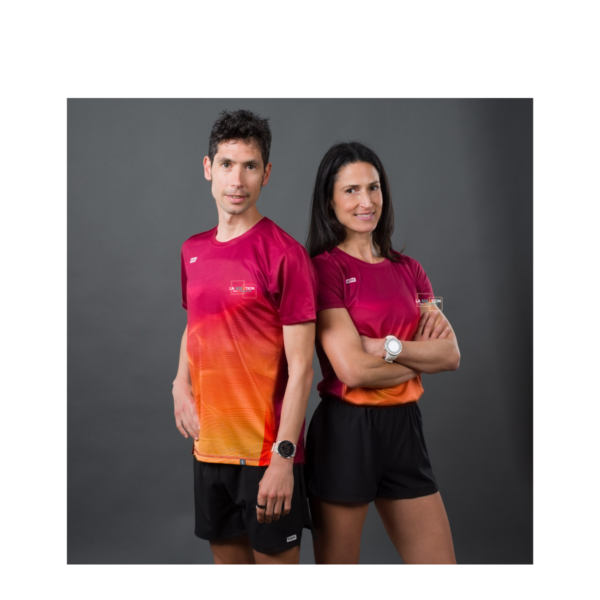 Running- Tee-shirt Manche Courte Femme bordeau 2 – Image 5