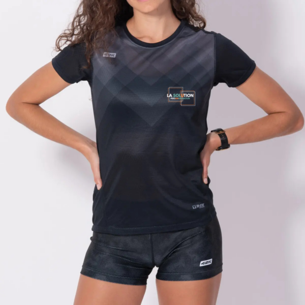 Running- Tee-shirt Manche Courte Femme Noir 3 – Image 3