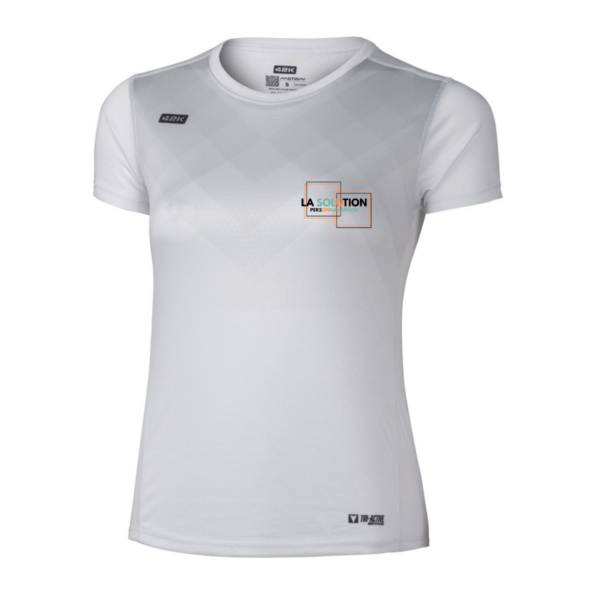 Running- Tee-shirt Manche Courte Femme Blanc 3