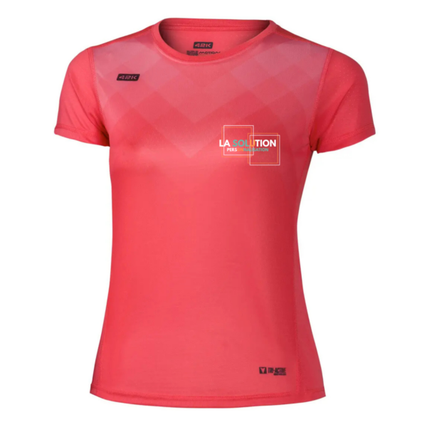 Running- Tee-shirt Manche Courte Femme Corail 3