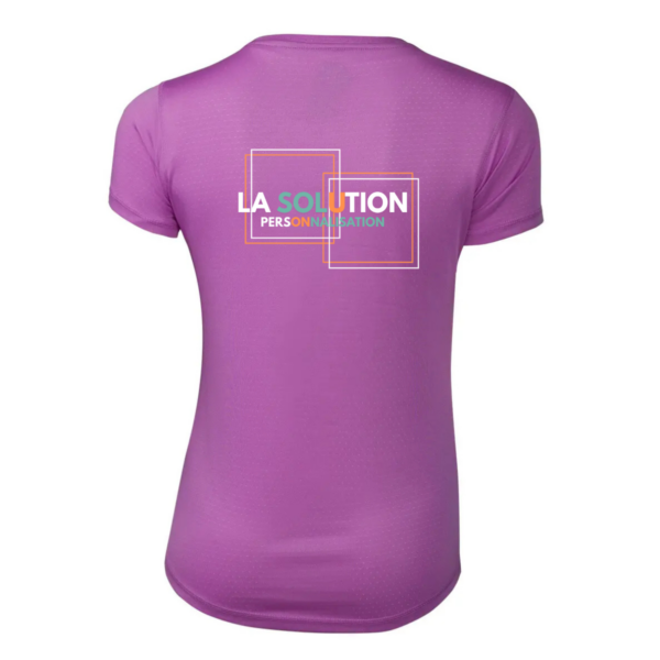 Running- Tee-shirt Manche Courte Femme Violet 3 – Image 5