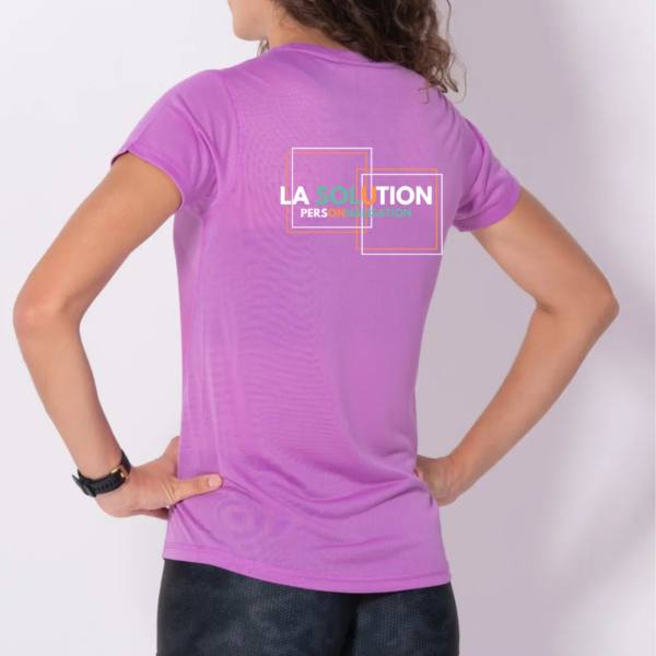 Running- Tee-shirt Manche Courte Femme Violet 3 – Image 4