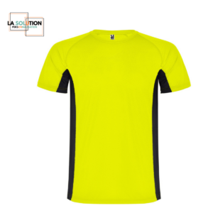 Running- Tee-shirt Manche Courte Jaune Noir 6