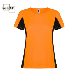 Running- Tee-shirt Manche Courte Orange Noir  6
