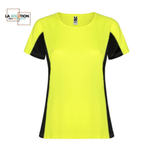 Running- Tee-shirt Manche Courte Jaune Noir  6