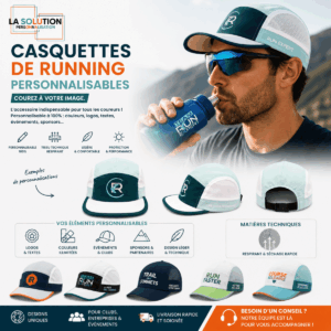Equipements- Casquette de Running 100% Personnalisable