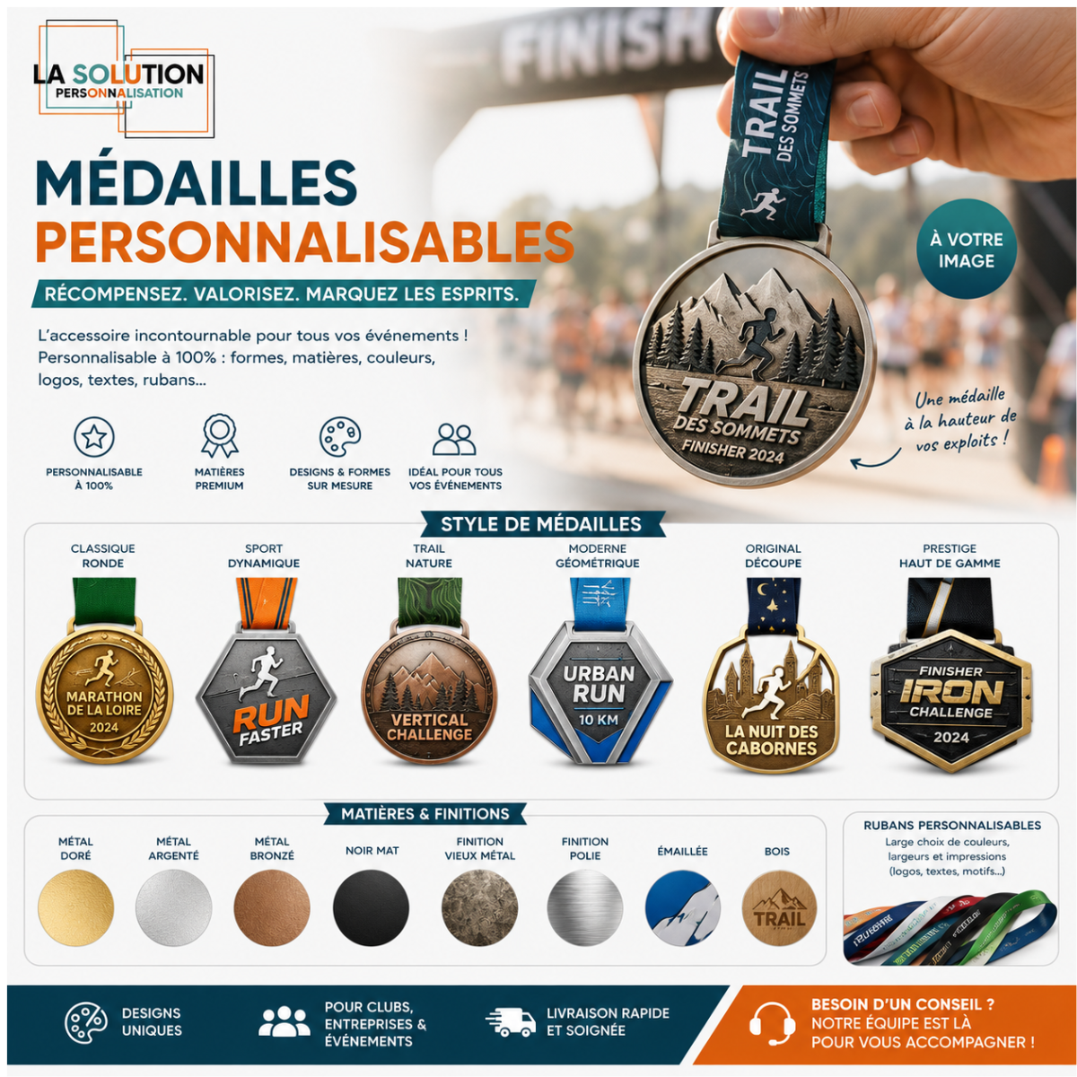 Médailles personnalisables