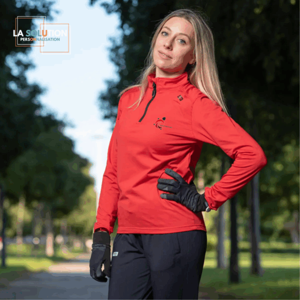 LFM -Tee-Shirt Manche Longue technique unisexe Rouge – Image 5
